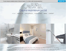 Tablet Screenshot of capitalmaintenanceltd.com